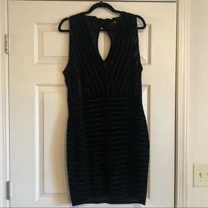 Black, formal, velvet, mini dress